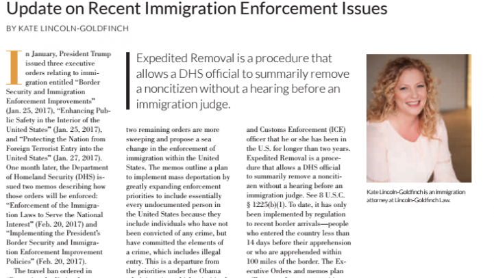 Austin Bar: Update On Recent Immigration Enforcement Issues Austin Bar: Update On Recent Immigration Enforcement Issues