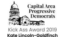 Capital Area Progressive Democrats Kick Ass Award 2019 Kate Lincoln Goldfinch