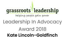 Grassroots Leadership In Advocacy Award 2018 Kate Lincoln Goldfinch